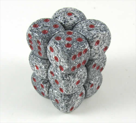 Manufacturing 25720 Granite Speckled - 6 Sided 16 mm Dice Set Of 12