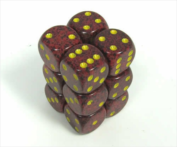 Manufacturing 25723 Mercury Speckled - 6 Sided 16 mm Dice Set Of 12