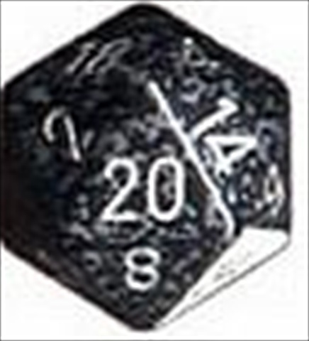 Picture of Chessex Manufacturing XS2072 Ninja Speckled Single Jumbo 34 mm D20 Dice Set