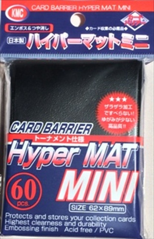 Picture of KMC Sleeves MHM1584 Deck Protectors Mini Hyper Black&#44; Pack - 60