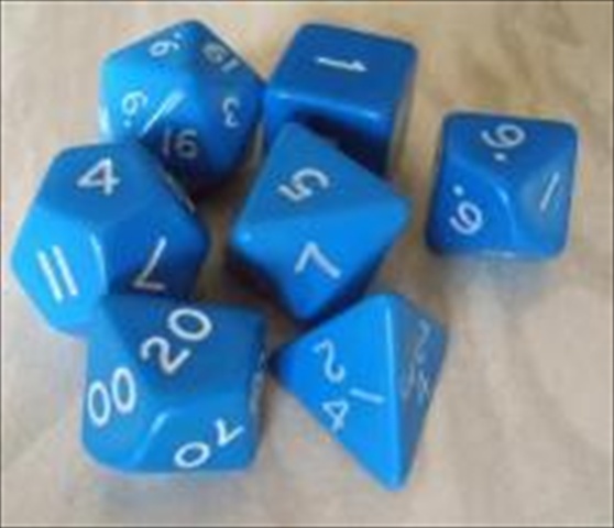 Koplow 5856 Jumbo Tube Blue With White Dice Set 7