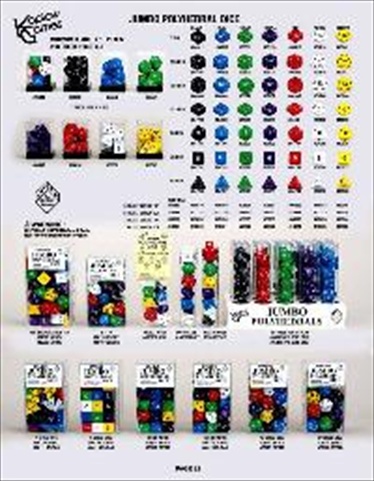 Koplow 6036 Cube Jumbo Pl Blue With White Dice Set 7