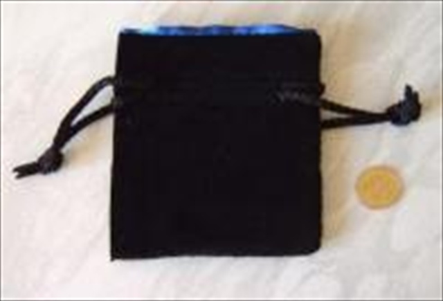 9912 Small Lineddice Velvet Bag - Blue
