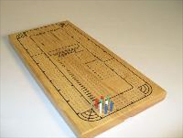 33504 Cribbage - 4-Player Oak Metal Pegs