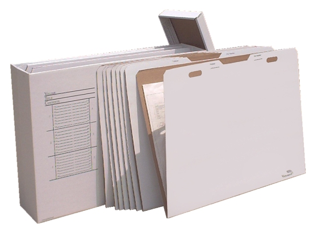 Picture of Advanced Organizing Systems  47 W x 12 D x 34 H in. 43 in. Vertical File Box and 8 Folders