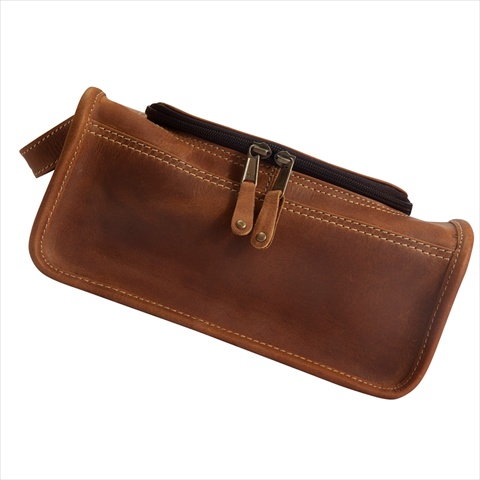 Picture of Canyon Outback Leather CS449-26 Taylor Falls Leather Toiletry Bag&#44; Distressed Tan
