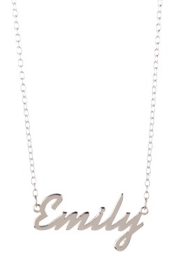 Picture of Gigi and Leela SP328 Sterling Silver Necklace - Emily Nameplate