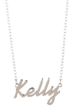 Gigi and Leela SP328 Sterling Silver Necklace - Kelly Nameplate