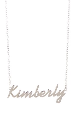 Gigi and Leela SP328 Sterling Silver Necklace - Kimberly Nameplate