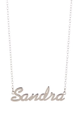 Gigi and Leela SP328 Sterling Silver Necklace - Sandra Nameplate