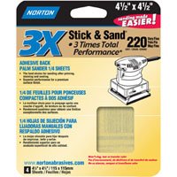 6078 4.5 x 4.5 In. 3X Stick & Sand Paper- 100 Grit