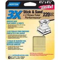 6079 4.5 x 4.5 In. 3X Stick & Sand Paper- 60 Grit -  Norton, 3309390