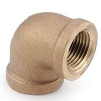 Picture of Anderson Metal 738100-06 .38 In. 90 Degree Red Brass Threaded Elbow