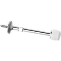 Zinc Satin Nickel Silver Rigid Door Stop Mounts to wall