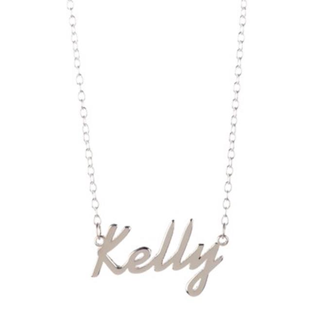 Gigi and Leela SP328 Sterling Silver Necklace - Kelly Nameplate