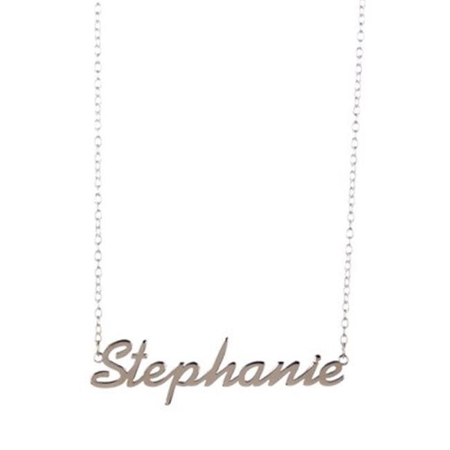 Gigi and Leela SP328 Sterling Silver Necklace - Stephanie Nameplate