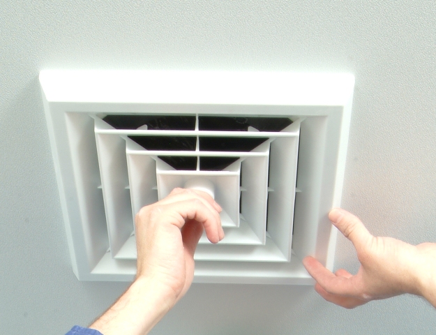 White Square Ceiling Diffuser with 8 in. Boot