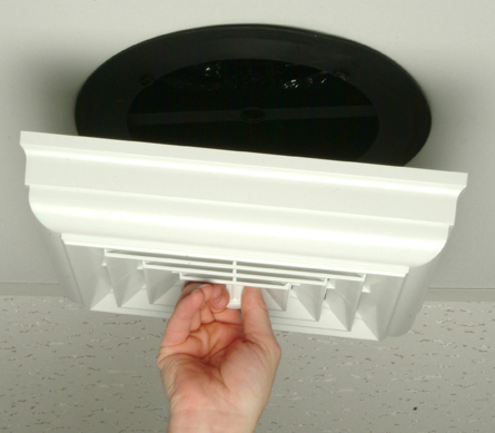 White Square Capital Crown Ceiling Diffuser with 8 in. Boot
