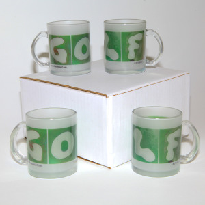 Picture of In the Sand Golf 11 Oz. Frosted Glass Golf Mugs - Set Of 4
