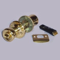 D-600B Mobile Home Brass Priv Lockset