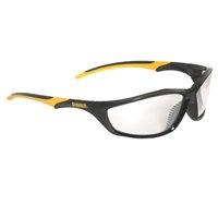 Router, Safety Glasses, Anti-Scratch, Clear Lens, Black, Yellow Frame, Full-Frame