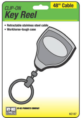 KC187 Super Clipon Key Reel - Black