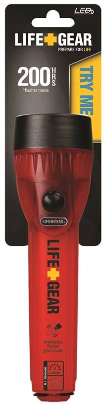 LIFE+GEAR LG124 Flashlight  LED Lamp  Alkaline Battery  Red