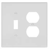 Picture of Cooper Wiring PJ18W 2-Gang Toggle & Duplex Combo Plate- White