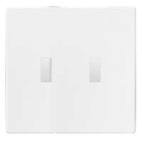 PJS2W 2-Gang Screwless Wallplate Switch, White