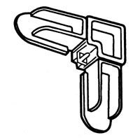 PL14274 0.37 in. Frame Corner White