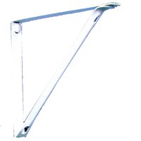 RP-0046-WT Shelf Bracket - White - 10 in. - Set of 2 - Heavy Duty