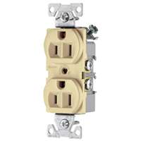 TRBR15V-BXSP Tamper 15A Commercial Duplex Receptacle, Ivory