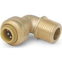 U276LFA Push Fit E lbow Dishwasher E lbow 0.25 x 0.38 Mpt