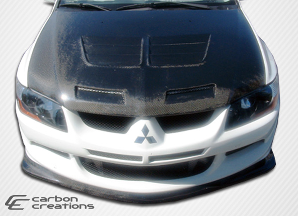 Picture of Carbon Creations 102781 2003-2005 Mitsubishi Lancer Evolution 8 Demon Front Lip Under Spoiler Air Dam