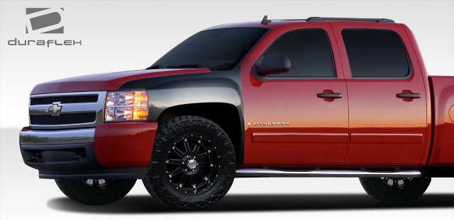 106467 2007-2008 Chevrolet Silverado 4.5 in. Off Road Bulge Front Fenders - 2 Piece