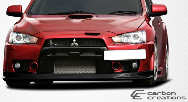 Picture of Carbon Creations 106876 2008-2014 Mitsubishi Lancer Evolution 10 Vr-S Front Lip Under Spoiler Air Dam