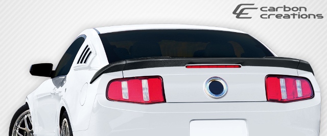 Picture of Carbon Creations 107610 2010-2012 Ford Mustang R-Spec Rear Wing Trunk Lid Spoiler - 3 Piece