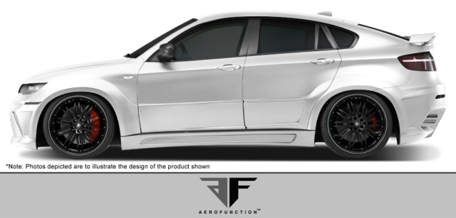 2008-2014 BMW X6 E71 E72 Af-3 Wide Body Side Skirts Gfk - 2 Piece