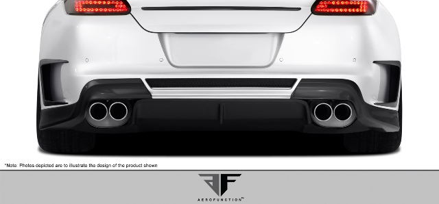 108387 2010-2013 Porsche Panamera Af-1 Wide Body Rear Add-Ons With Diffuser Cfp - 3 Piece