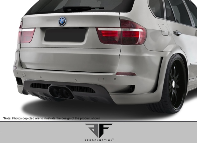 Picture of Aero Function 108742 2010-2013 BMW X5 X5M E70 Af-1 Wide Body Rear Bumper Cover Gfk