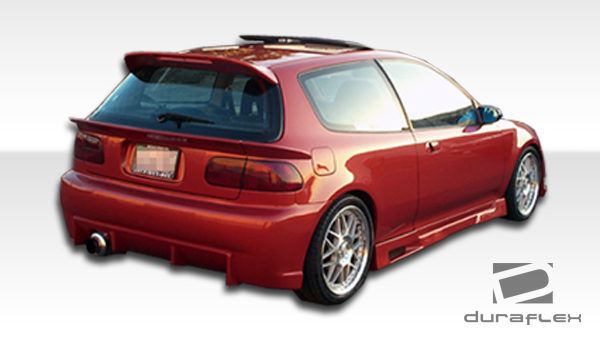 101127 1992-1995 Honda Civic Hb Mid Wing Trunk Lid Spoiler - 3 Piece