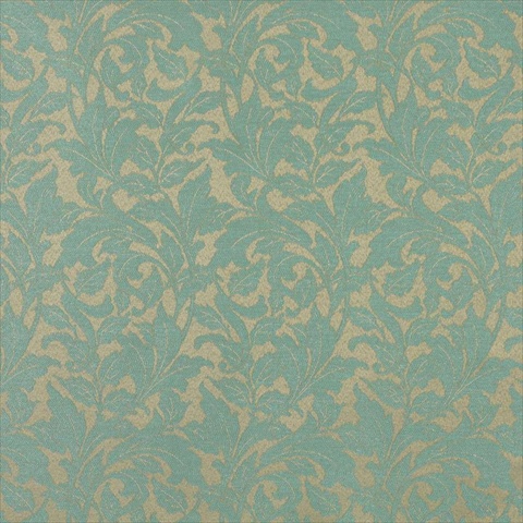 Picture of Designer Fabrics F600 54 in. Wide Light Blue- Floral Leaf Outdoor- Indoor- Marine Scotchgarded Fabric