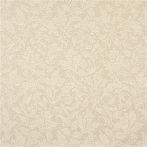 Picture of Designer Fabrics F605 54 in. Wide Ivory- Floral Leaf Outdoor- Indoor- Marine Scotchgarded Fabric