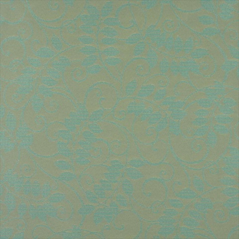 Picture of Designer Fabrics F624 54 in. Wide Light Blue- Floral Vine Outdoor- Indoor- Marine Scotchgarded Fabric