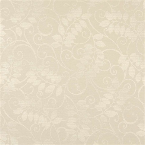 Picture of Designer Fabrics F629 54 in. Wide Ivory&#44; Floral Vine Outdoor&#44; Indoor&#44; Marine Scotchgarded Fabric
