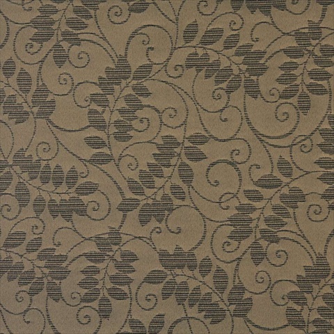 Picture of Designer Fabrics F631 54 in. Wide Black- Floral Vine Outdoor- Indoor- Marine Scotchgarded Fabric