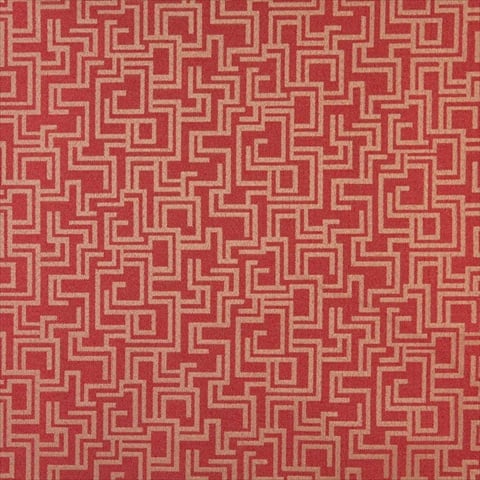 Picture of Designer Fabrics F638 54 in. Wide Red- Geometric Outdoor- Indoor- Marine Scotchgarded Fabric