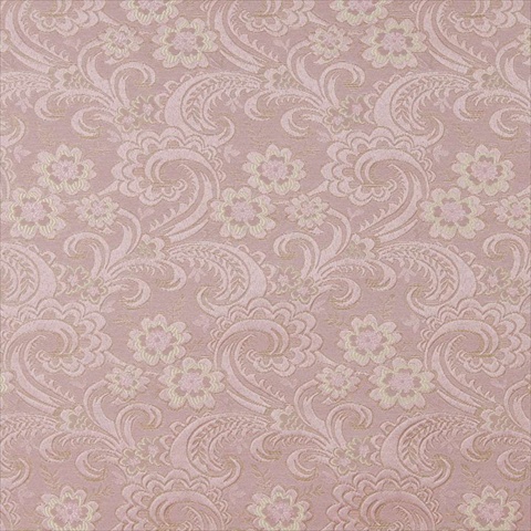Picture of Designer Fabrics D120 54 in. Wide Gold And Pink- Paisley Floral Brocade Upholstery Fabric