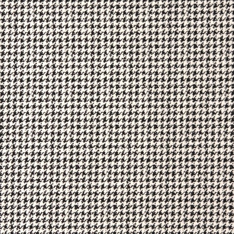 54 in. Wide Black And White, Hounds Tooth Upholstery Grade Fabric