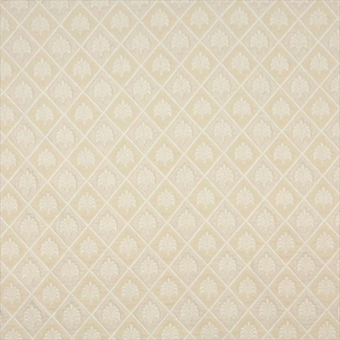 Picture of Designer Fabrics A102 54 in. Wide Off White Floral Diamond Upholstery Fabric